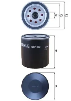 Фильтр масляный Ford MAHLE MAHLE KNECHT OC 1063