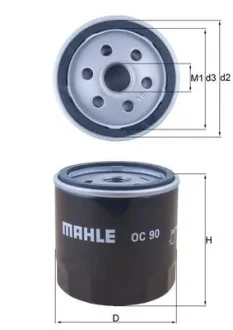 Фильтр масляный MAHLE MAHLE KNECHT OC90