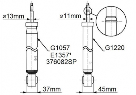 Амортизатор газомасляные MONROE G1220