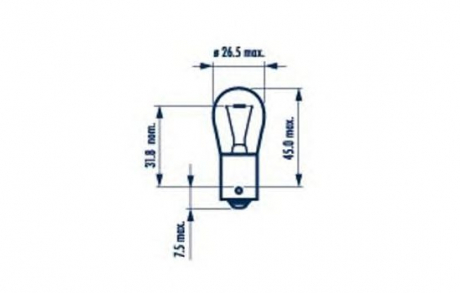Лампа накаливания PY21W12V21WBAU15S AMBER (blister 2шт) NARVA 17638B2