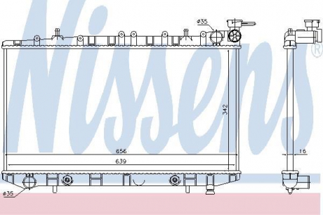 Радиатор охлаждения NISSAN PRIMERA (P10, W10) (90) NISSENS 629731
