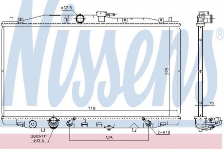 Радиатор системы охлаждения NISSENS 68152