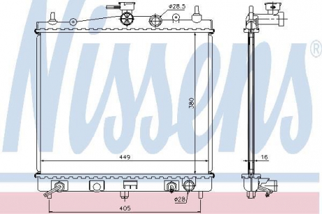 Радіатор системи охолодження NISSENS 68700A
