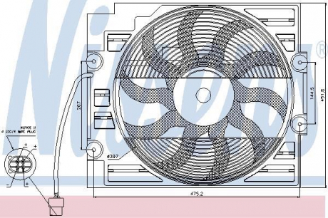 Вентилятор радиатора NISSENS 85421