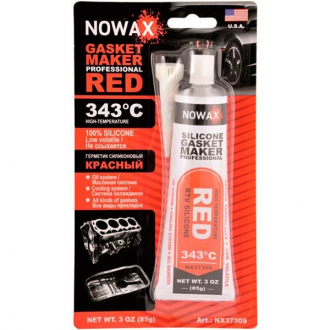 Герметик прокладок высокотемпературный 85 г (+343?C) Красный Nowax NX37309 (фото 1)