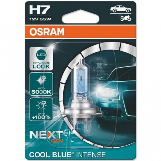 Лампа фарна H7 12V 80W PX26d COOL BLUE INTENSE Next Gen OSRAM 64210CBN (фото 1)
