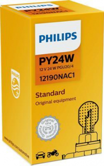 Лампа накаливания PY24W 12V 24W PGU20 / 4 HIPERVISION PHILIPS 12190NAC1