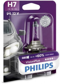 Лампа накалу H7VisionPlus12V 55W PX26d PHILIPS 12972 VP B1 (фото 1)