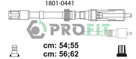 Комплект кабелей высоковольтных PROFIT 1801-0441