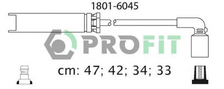 Комплект кабелів високовольтних PROFIT 1801-6045 (фото 1)