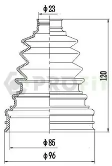 Пыльник ШРУСа наружного Zhong Xing Landmark PROFIT LR91200-NT8427