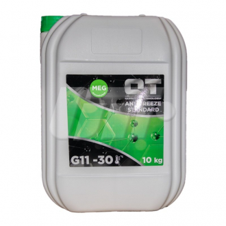 Антифриз QT MEG STANDARD -30 G11 зеленый 10кг QT-OIL QT5523010