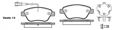 Комплект гальмівних колодок з 4 шт. дисків REMSA 0858.32 (фото 1)