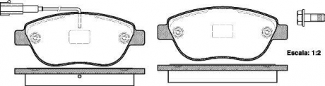 Колодка торм. диск. FIAT DOBLO (152) (263) (02/10-) передн. REMSA 0859.11