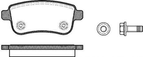 Комплект гальмівних колодок з 4 шт. дисків REMSA 1387.00 (фото 1)