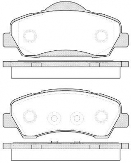 Комплект гальмівних колодок з 4 шт. дисків REMSA 1530.00 (фото 1)