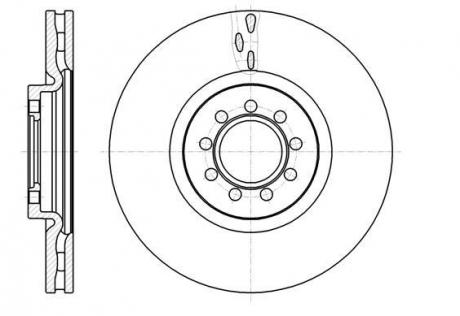 Диск тормозной IVECO DAILY III (35) 2.3, 3.0 06- передние. REMSA 61061.10 (фото 1)