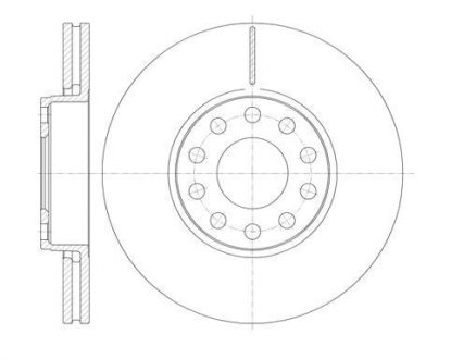 Диск тормозной SKODA SUPERB (3U4) (02 / 02-06 / 08) передние. REMSA 61227.10 (фото 1)