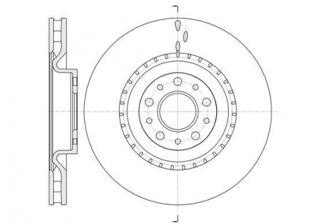 Диск тормозной OPEL COMBO III; FIAT DOBLO III 2010- передние. REMSA 61458.10 (фото 1)