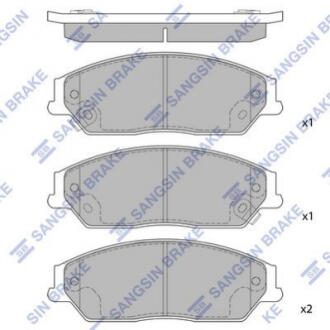 Колодки тормозные передние Geely EX7 HI-Q SANGSIN HQ 1014020059