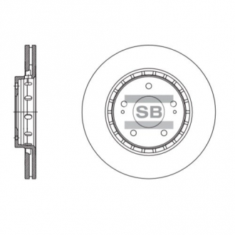Шт. Тормозной диск SANGSIN HQ SD4329 (фото 1)