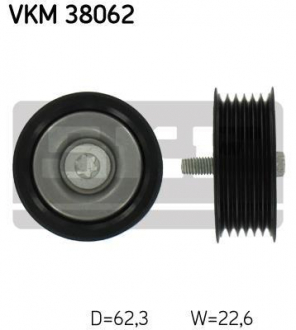 Паразитный / ведущий ролик, поликлиновой ремень SKF VKM 38062 (фото 1)