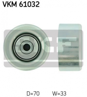 Паразитний / провідний ролик, поліклиновий ремінь SKF VKM 61032 (фото 1)