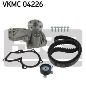 Комплект ГРМ, пас + ролик + помпа SKF VKMC04226