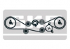Роликовый модуль натяжителя ремня (ролик, ремень, помпа) VKMC 98109-2