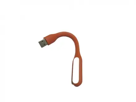 Гнучка USB лампа-ліхтарик LED (помаранчевий) Тайвань 154836