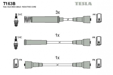 Комплект кабелів високовольтних TESLA T163B