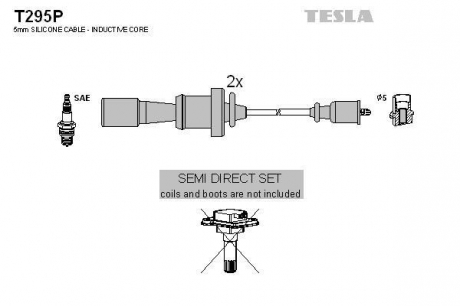 Комплект высоковольтных проводов TESLA T295P (фото 1)