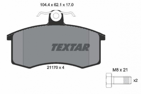 Гальмівні колодки дискові TEXTAR 2117002 (фото 1)