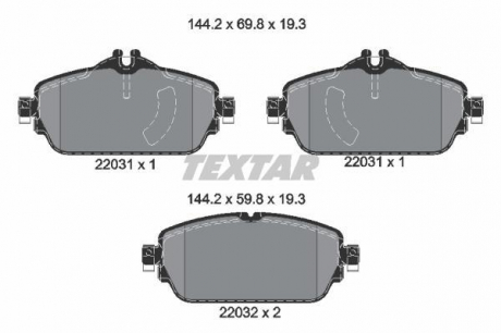 Тормозные колодки дисковые TEXTAR 2203101 (фото 1)