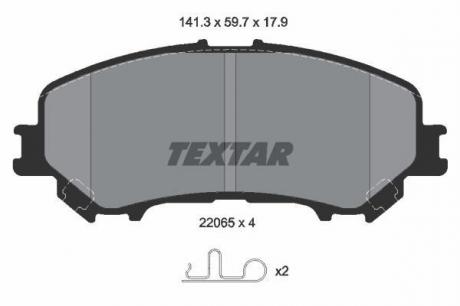 Гальмівні колодки дискові TEXTAR 2206501