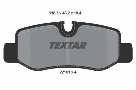 Тормозные колодки дисковые TEXTAR 2210101