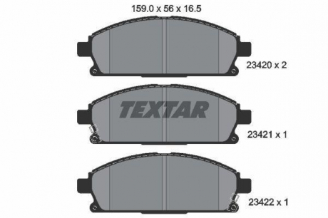 Тормозные колодки дисковые TEXTAR 2342001 (фото 1)