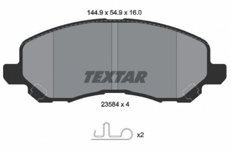 Тормозные колодки дисковые TEXTAR 2358401 (фото 1)