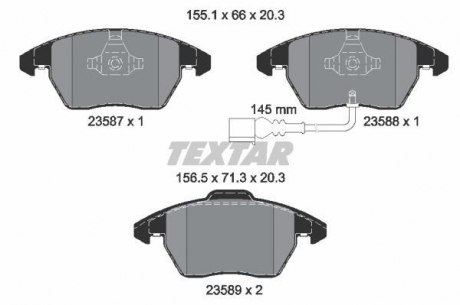 Гальмівні колодки дискові TEXTAR 2358701 (фото 1)