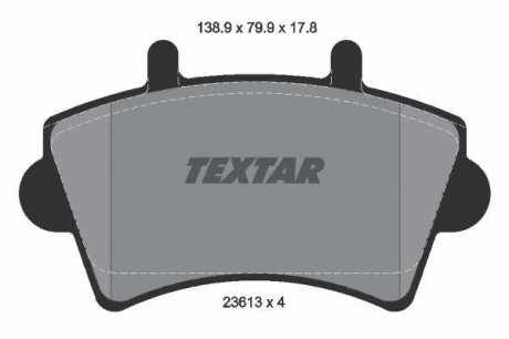 Тормозные колодки дисковые TEXTAR 2361301 (фото 1)