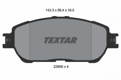 Тормозные колодки дисковые TEXTAR 2385501 (фото 1)