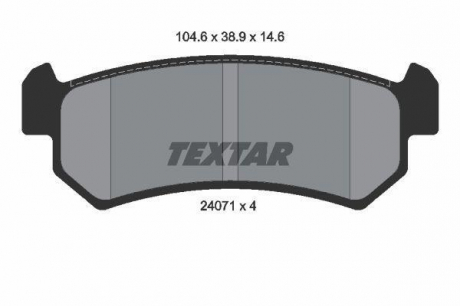 Тормозные колодки дисковые TEXTAR 2407101 (фото 1)