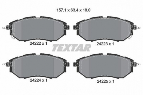 Гальмівні колодки дискові TEXTAR 2422201