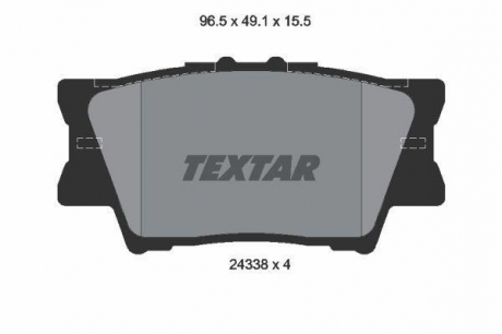 Тормозные колодки дисковые TEXTAR 2433801 (фото 1)