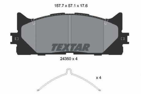 Гальмівні колодки дискові TEXTAR 2435001 (фото 1)
