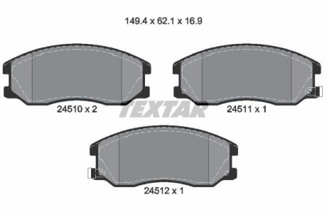 Гальмівні колодки дискові TEXTAR 2451001 (фото 1)