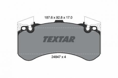 Гальмівні колодки дискові TEXTAR 2484701 (фото 1)