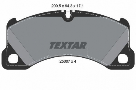 Тормозные колодки дисковые TEXTAR 2500701 (фото 1)