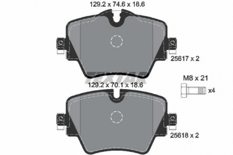 Тормозные колодки дисковые TEXTAR 2561701 (фото 1)