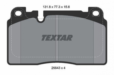 Тормозные колодки дисковые TEXTAR 2564302 (фото 1)